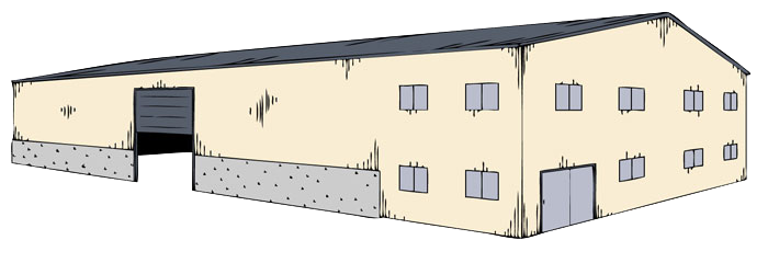 Warehouse Roller Shutter Precast Concrete Panels Office Block